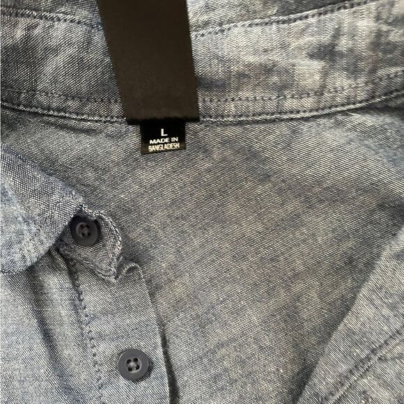 BURNSIDE Button Down Shirt Blue Size Large - Picture 4 of 4